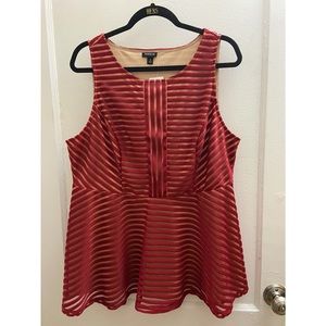 Torrid Red Peplum Blouse